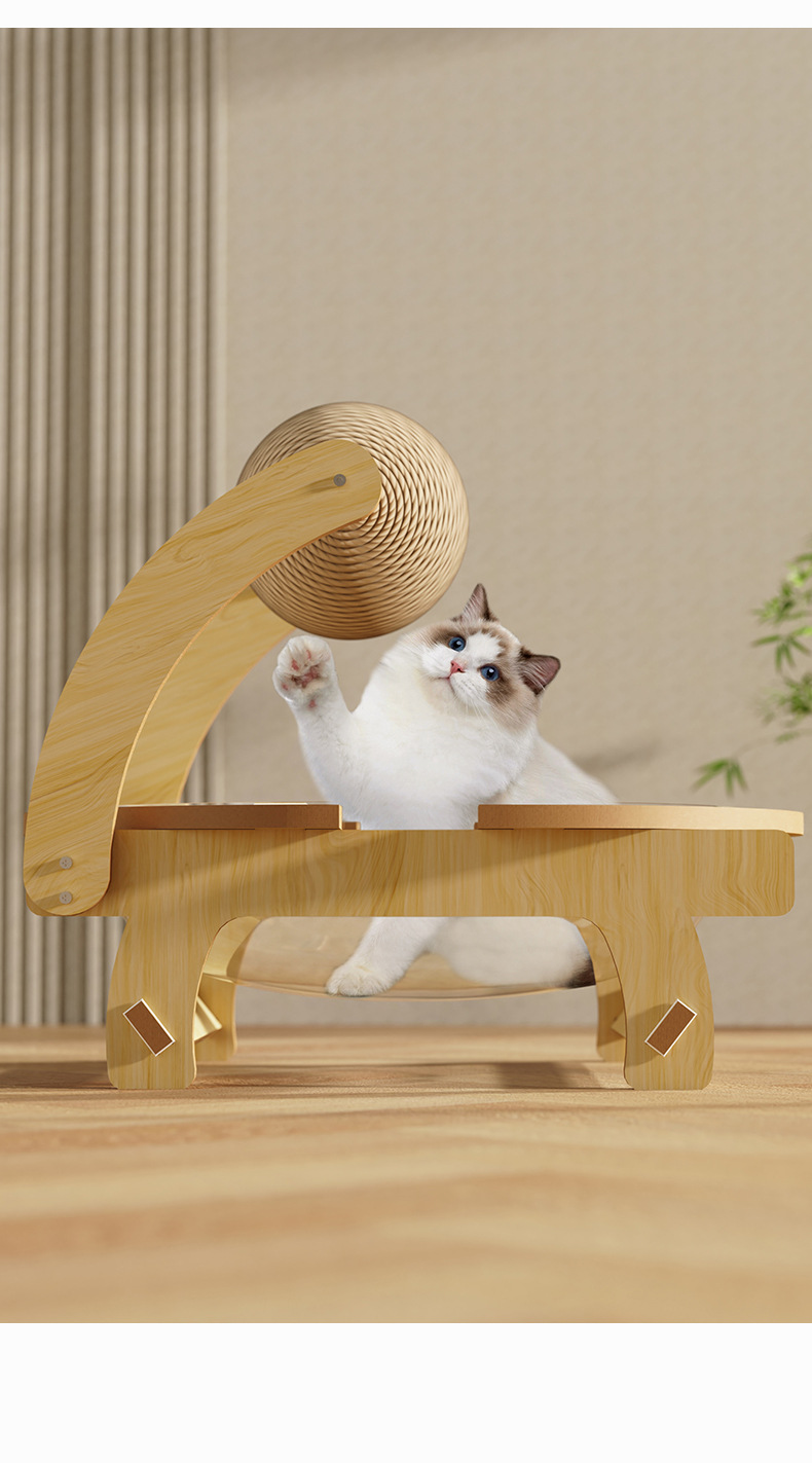 Cat Tree with Integrated Space Capsule Cat Bed detail 10