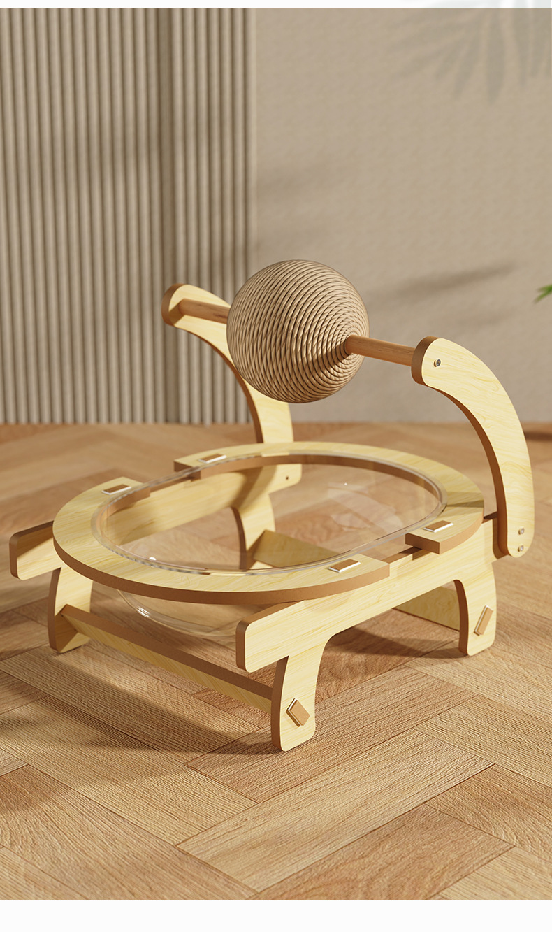 Cat Tree with Integrated Space Capsule Cat Bed detail 13