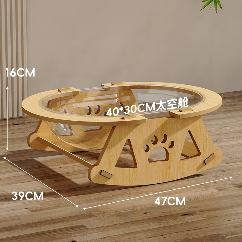 Cat Tree with Integrated Space Capsule Cat Bed detail 3