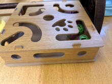 Cat Maze Puzzle Box with Teaser Wand and Bell detail 2